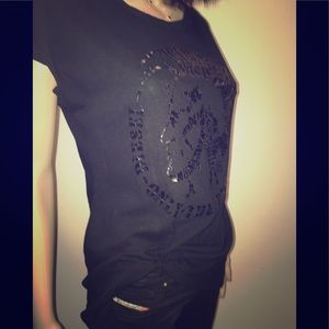 T ale an diesel crackle tee only the brave Mohican